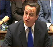David Cameron in the House of Commons