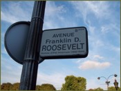 Avenue Franklin D. Roosevelt Sign