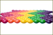 A Skittles Rainbow